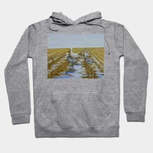 Snow Geese in Corn Field Hoodie